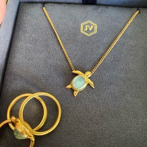 Julie Vos Sea Turtle NWOT Necklace and Ring